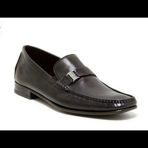 BRUNO MAGLI DAVEE LOGO 12M LEATHER BLACK LOAFER MENS SHOE